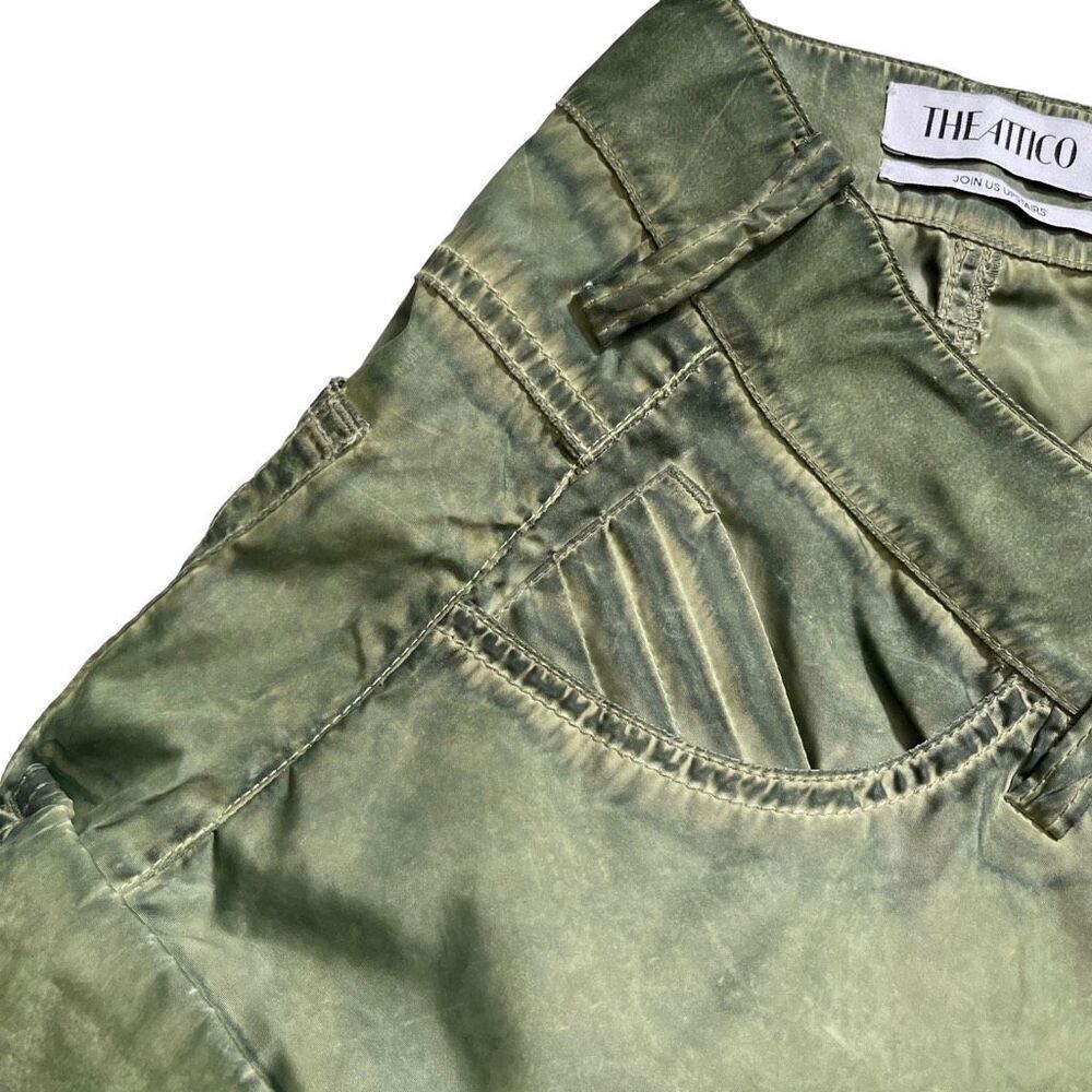 THE ATTICO‎ Fern Long Pant in Military Green - Picture 5 of 12
